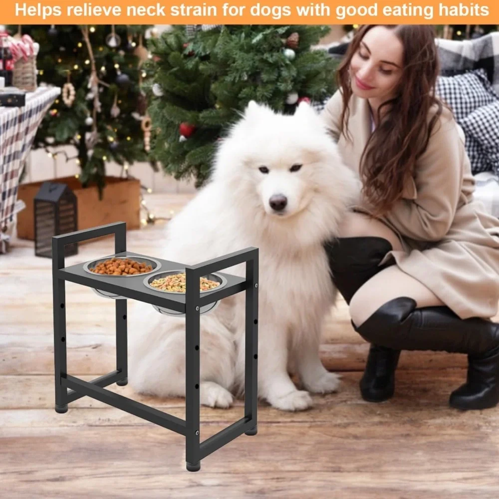 Fandature super Heavy duty raised dog bowls stand and 2 PCs of bowls